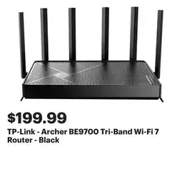 Best Buy TP-Link - Archer BE9700 Tri-Band Wi-Fi 7 Router - Black offer