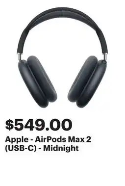 Best Buy Apple - AirPods Max 2 (USB-C) - Midnight offer