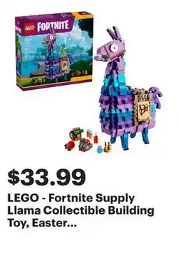 Best Buy LEGO - Fortnite Supply Llama Collectible Building Toy, Easter Basket Gifts for Kids, 77071 offer