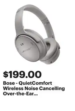 Best Buy Bose - QuietComfort Wireless Noise Cancelling Over-the-Ear Bluetooth Headphones - Moonlight Gray offer
