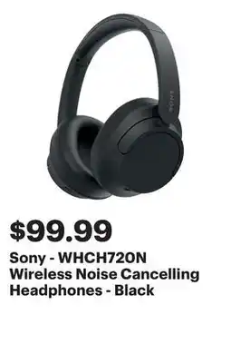 Best Buy Sony - WHCH720N Wireless Noise Cancelling Headphones - Black offer