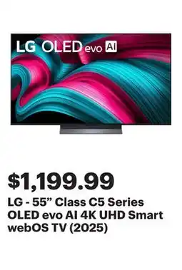 Best Buy LG - 55 Class C5 Series OLED evo AI 4K UHD Smart webOS TV (2025) offer