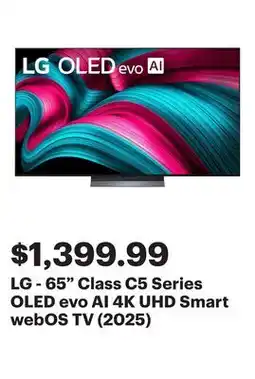 Best Buy LG - 65 Class C5 Series OLED evo AI 4K UHD Smart webOS TV (2025) offer