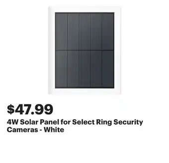 Best Buy 4W Solar Panel for Select Ring Security Cameras - White offer