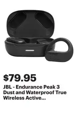 Best Buy JBL - Endurance Peak 3 Dust and Waterproof True Wireless Active Earbuds - 2023 - Black offer