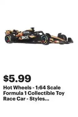 Best Buy Hot Wheels - 1:64 Scale Formula 1 Collectible Toy Race Car - Styles May Vary offer