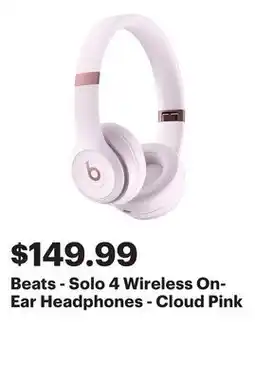 Best Buy Beats - Solo 4 Wireless On-Ear Headphones - Cloud Pink offer