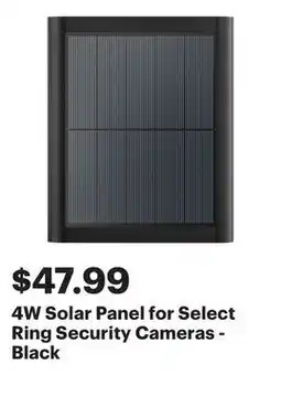 Best Buy 4W Solar Panel for Select Ring Security Cameras - Black offer