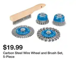 Harbor Freight Tools Carbon Steel Wire Wheel and Brush Set, 5-Piece offer