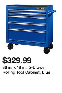 Harbor Freight Tools 36 in. x 18 in., 5-Drawer Rolling Tool Cabinet, Blue offer