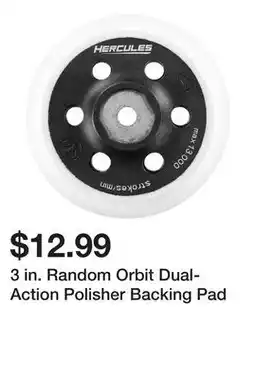 Harbor Freight Tools 3 in. Random Orbit Dual-Action Polisher Backing Pad offer