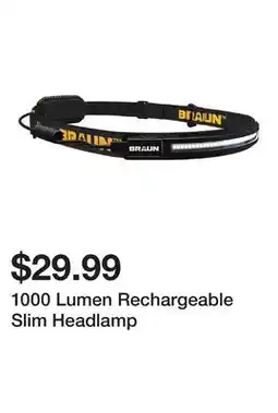 Harbor Freight Tools 1000 Lumen Rechargeable Slim Headlamp offer