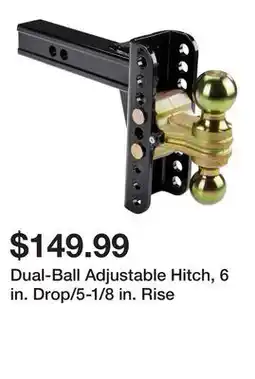 Harbor Freight Tools Dual-Ball Adjustable Hitch, 6 in. Drop/5-1/8 in. Rise offer