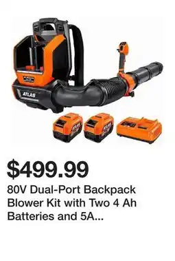 Harbor Freight Tools 80V Dual-Port Backpack Blower Kit with Two 4 Ah Batteries and 5A Rapid Charger offer