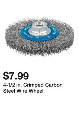 Harbor Freight Tools 4-1/2 in. Crimped Carbon Steel Wire Wheel offer