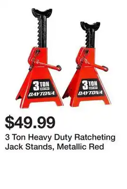 Harbor Freight Tools 3 Ton Heavy Duty Ratcheting Jack Stands, Metallic Red offer