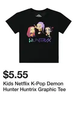 Five Below Kids Netflix K-Pop Demon Hunter Huntrix Graphic Tee offer