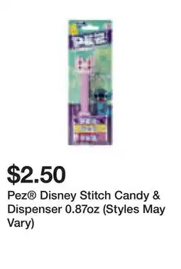 Five Below Pez Disney Stitch Candy & Dispenser 0.87oz (Styles May Vary) offer