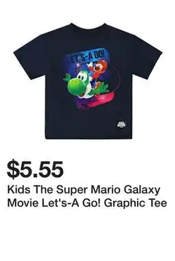 Five Below Kids The Super Mario Galaxy Movie Let's-A Go! Graphic Tee offer