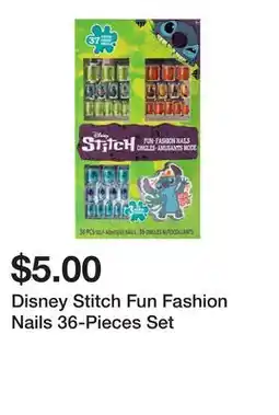 Five Below Disney Stitch Fun Fashion Nails 36-Pieces Set offer