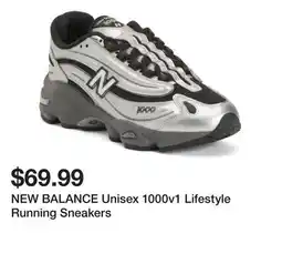 Marshalls NEW BALANCE Unisex 1000v1 Lifestyle Running Sneakers offer