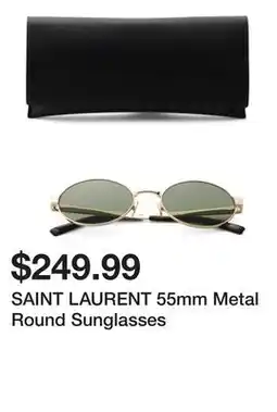 Marshalls SAINT LAURENT 55mm Metal Round Sunglasses offer