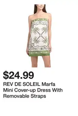 Marshalls REV DE SOLEIL Marfa Mini Cover-up Dress With Removable Straps offer
