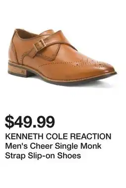 Marshalls KENNETH COLE REACTION Men's Cheer Single Monk Strap Slip-on Shoes offer