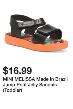 Marshalls MINI MELISSA Made In Brazil Jump Print Jelly Sandals (Toddler) offer