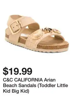 Marshalls C&C CALIFORNIA Arian Beach Sandals (Toddler Little Kid Big Kid) offer