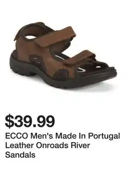 Marshalls ECCO Men's Made In Portugal Leather Onroads River Sandals offer