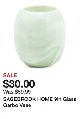 Marshalls SAGEBROOK HOME 9in Glass Garbo Vase offer