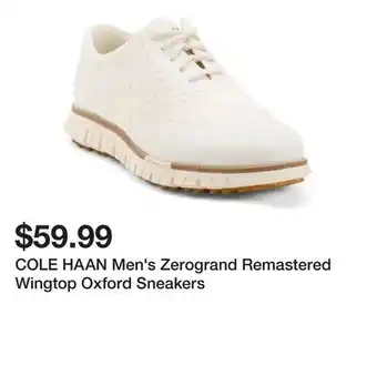 Marshalls COLE HAAN Men's Zerogrand Remastered Wingtop Oxford Sneakers offer