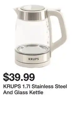 Marshalls KRUPS 1.7l Stainless Steel And Glass Kettle offer