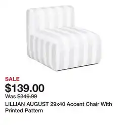 Marshalls LILLIAN AUGUST 29x40 Accent Chair With Printed Pattern offer