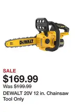 Tractor Supply Company DEWALT 20V 12 in. Chainsaw Tool Only offer