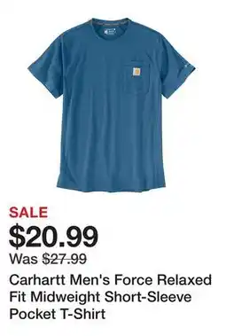 Tractor Supply Company Carhartt Men's Force Relaxed Fit Midweight Short-Sleeve Pocket T-Shirt offer