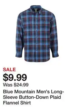 Tractor Supply Company Blue Mountain Men's Long-Sleeve Button-Down Plaid Flannel Shirt offer