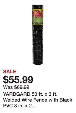 Tractor Supply Company YARDGARD 50 ft. x 3 ft. Welded Wire Fence with Black PVC 3 in. x 2 in. Mesh offer