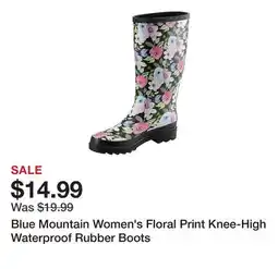 Tractor Supply Company Blue Mountain Women's Floral Print Knee-High Waterproof Rubber Boots offer