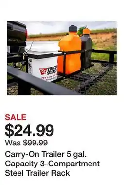 Tractor Supply Company Carry-On Trailer 5 gal. Capacity 3-Compartment Steel Trailer Rack offer