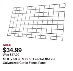 Tractor Supply Company 16 ft. x 50 in. Max 50 Feedlot 10-Line Galvanized Cattle Fence Panel offer