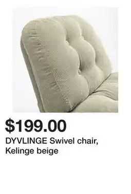 Ikea DYVLINGE Swivel chair, Kelinge beige offer