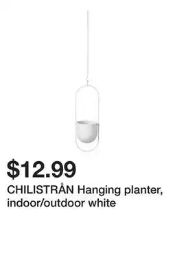 Ikea CHILISTRÅN Hanging planter, indoor/outdoor white offer