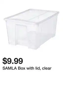 Ikea SAMLA Box with lid, clear offer