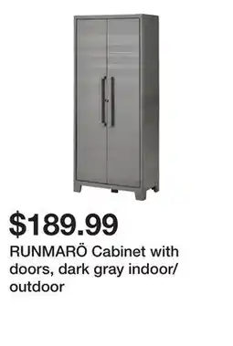 Ikea RUNMARÖ Cabinet with doors, dark gray indoor/outdoor offer