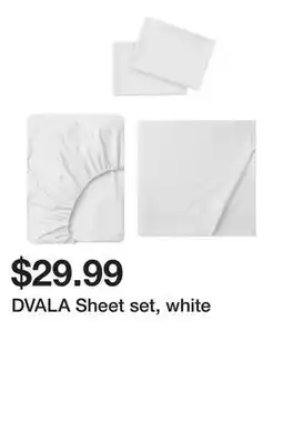 Ikea DVALA Sheet set, white offer