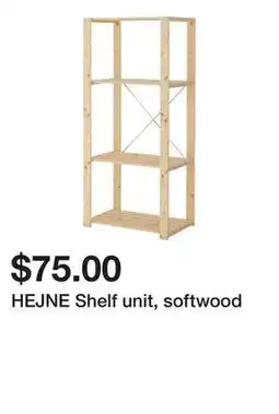 Ikea HEJNE Shelf unit, softwood offer