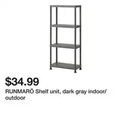 Ikea RUNMARÖ Shelf unit, dark gray indoor/outdoor offer