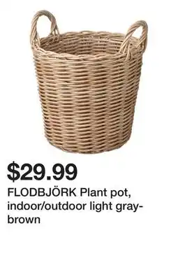 Ikea FLODBJÖRK Plant pot, indoor/outdoor light gray-brown offer